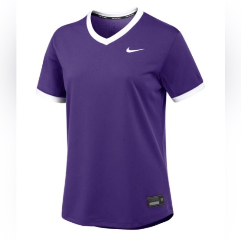 WOMEN'S NIKE SOFTBALL VAPOR SELECT2 V-NECK JERSEY (STANDARD FIT) FIELD PURPLE/WT